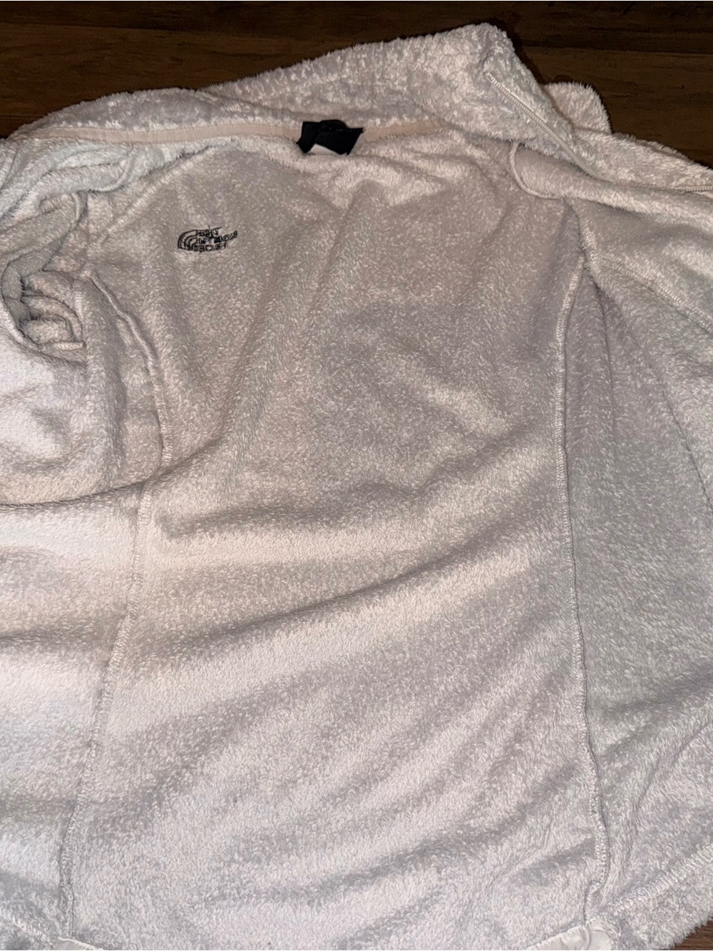 The North Face silver Plush Full-Zip Teddy Jacket - Picture 4 of 5